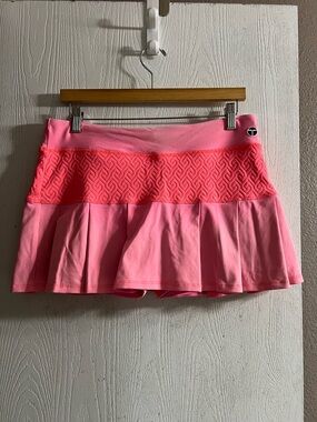 Trina Turk Neon Pink Recreation Pleated Inner Tennis Short Skirt Women Sz XL